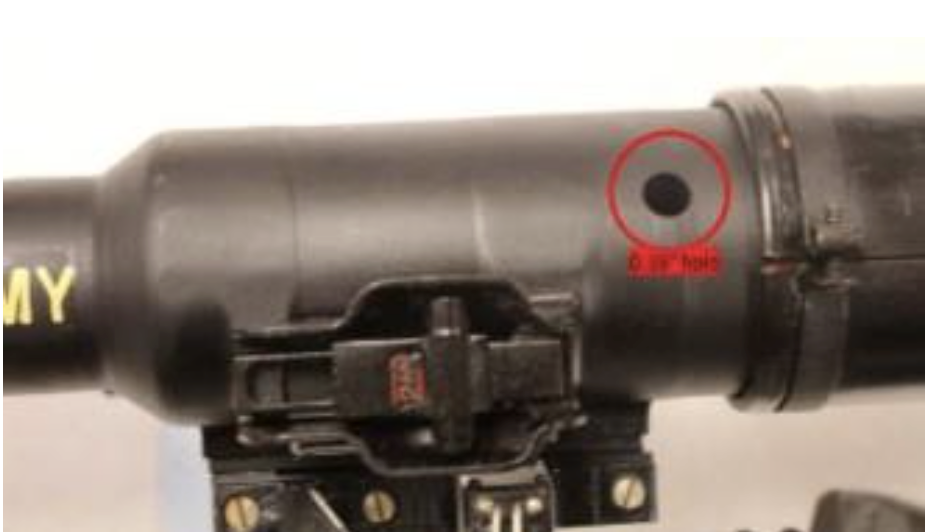 holes drilled into inert RPG